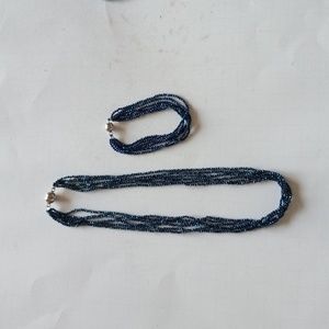 Blue Spinel Necklace and Bracelet.
